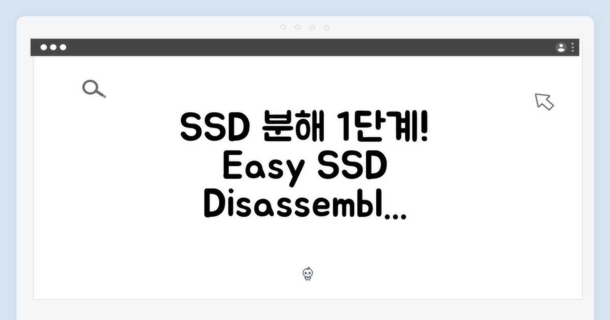 1단계 SSD 분해 방법