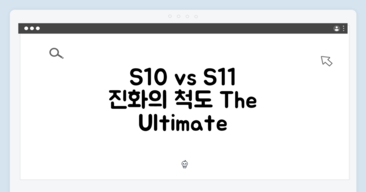 S10 vs S11: 진화의 척도