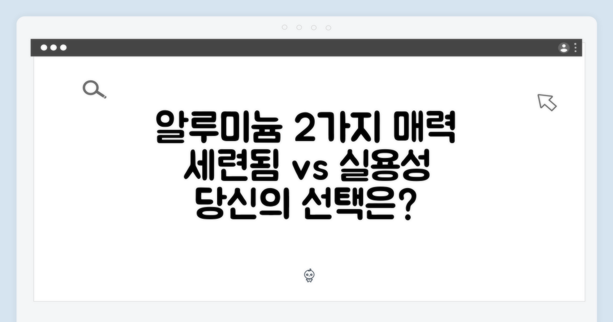 실버 알루미늄: 세련됨 vs 실용성