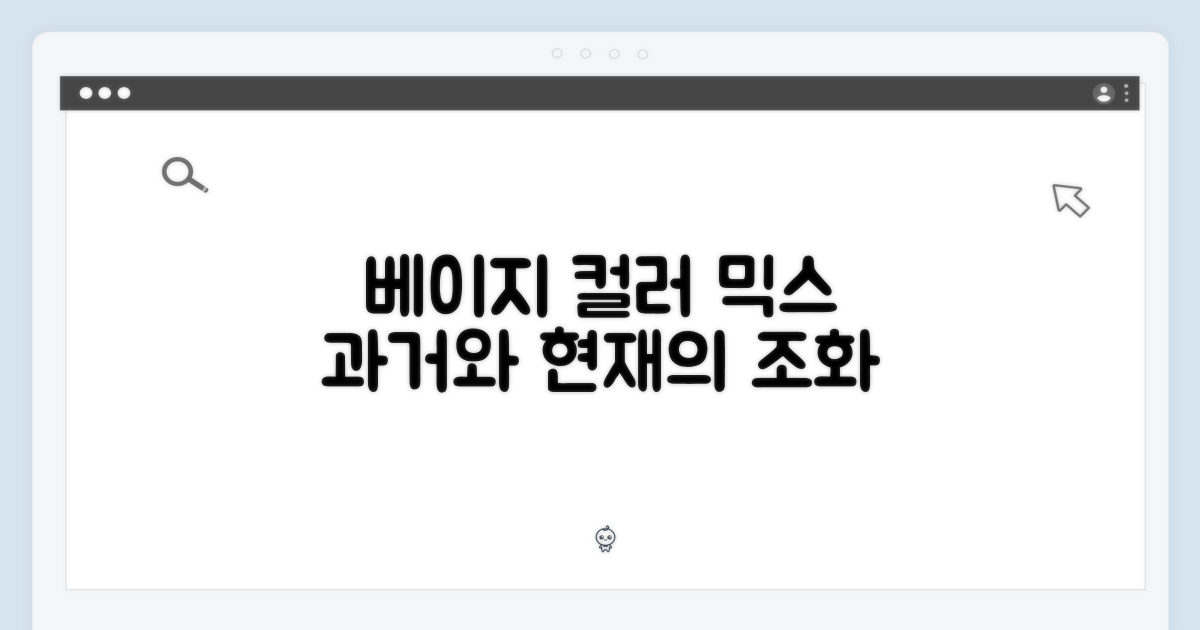 베이지: 과거와 현재의 컬러 믹스