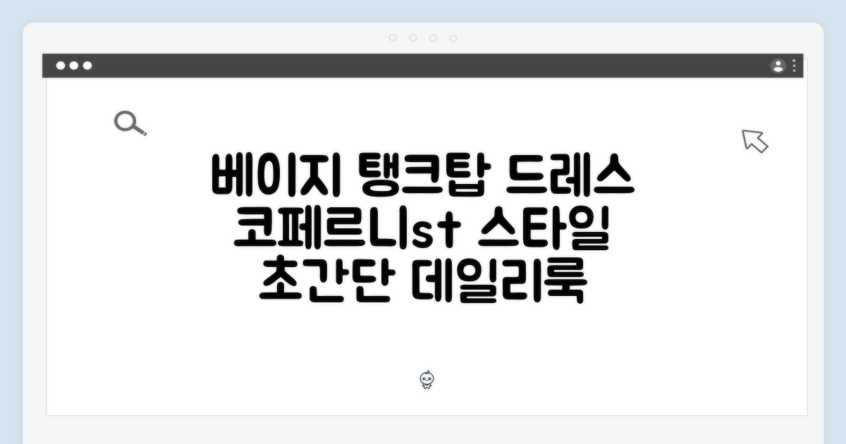 누구나 쉽게! 베이지 코페르니 탱크탑 드레스