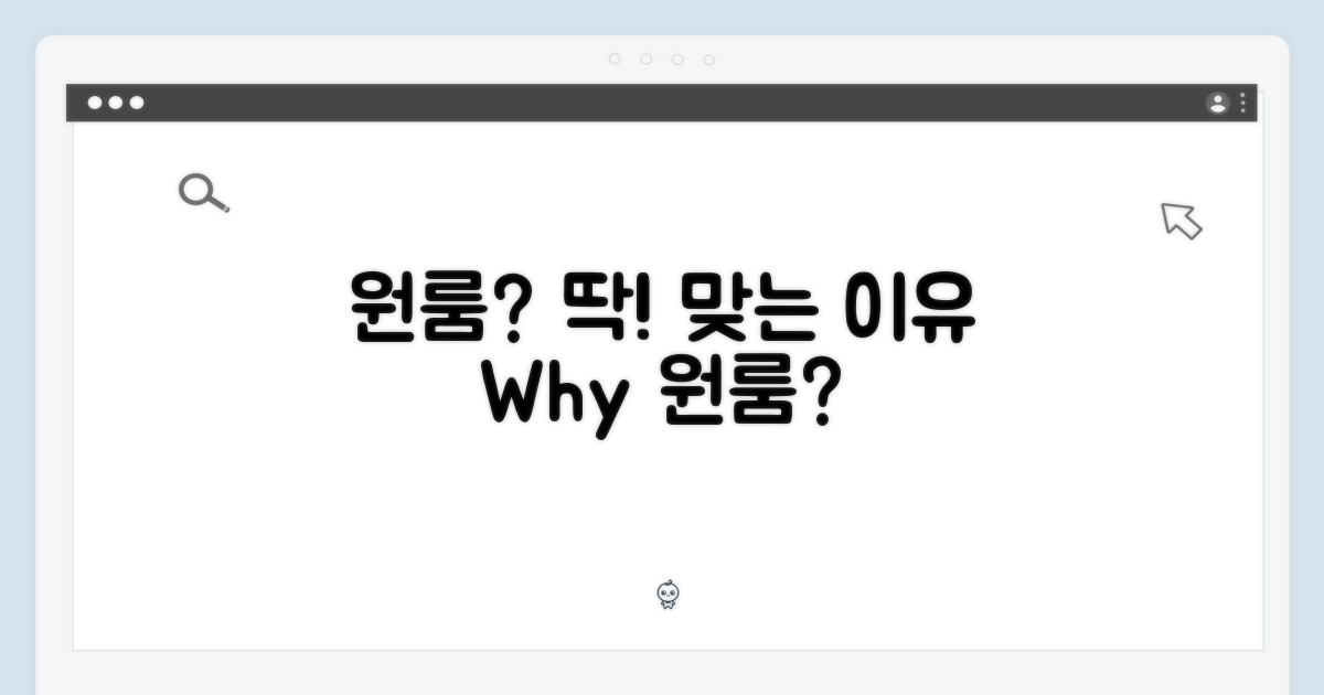 원룸에 딱 맞는 이유?