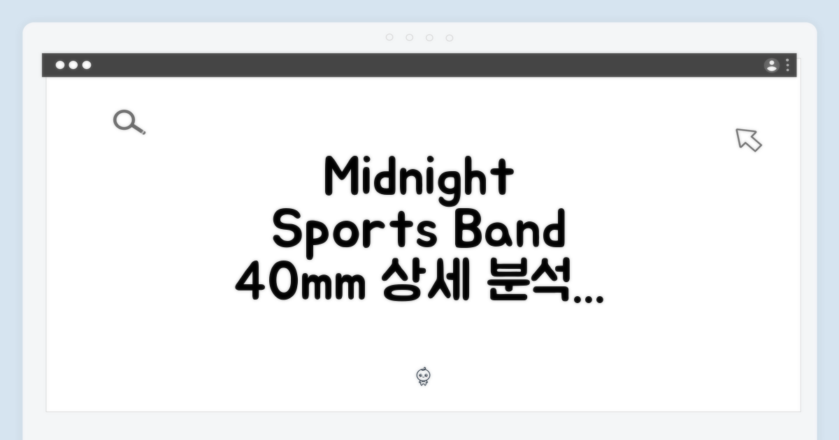 40mm 미드나잇 스포츠 밴드 살펴보기