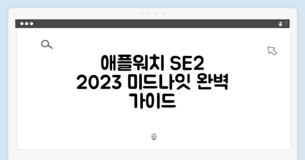 애플워치SE2 2023 미드나잇 완벽 가이드