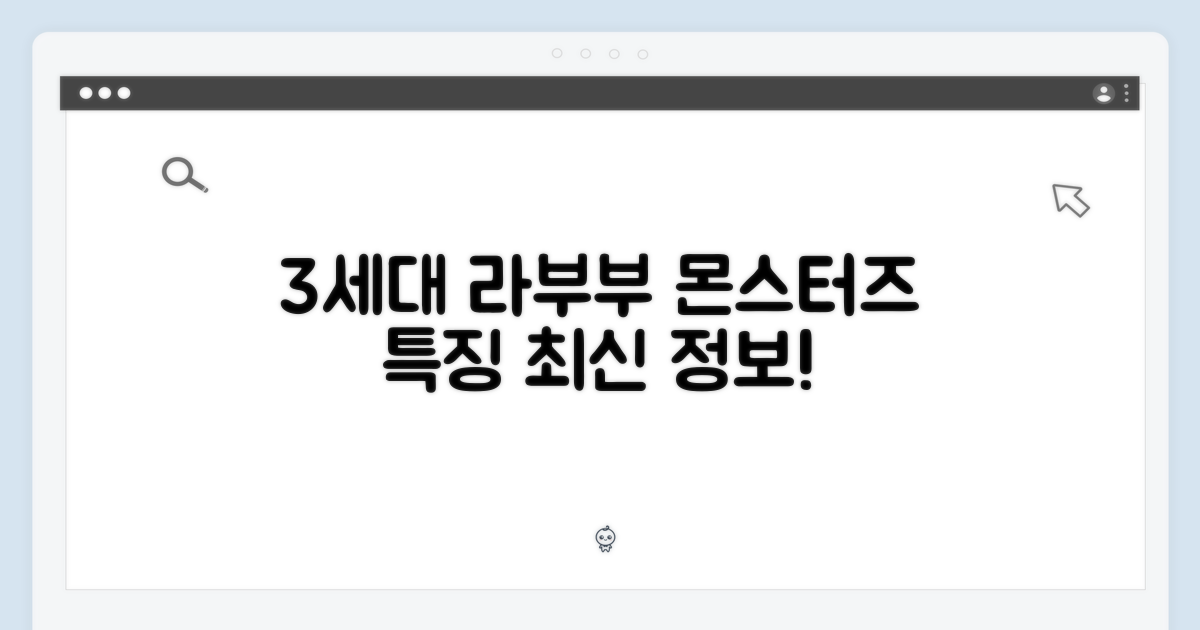 3세대 라부부 몬스터즈 특징