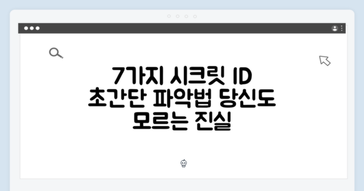 7가지 시크릿 ID 파악법