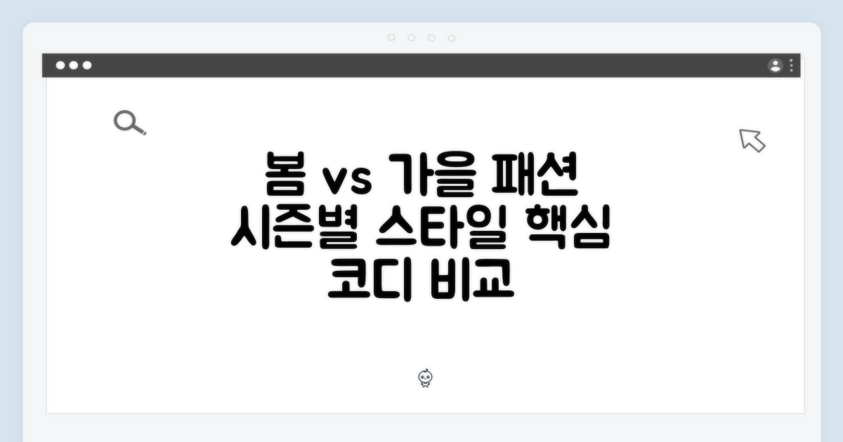 봄 코디 vs 가을 코디