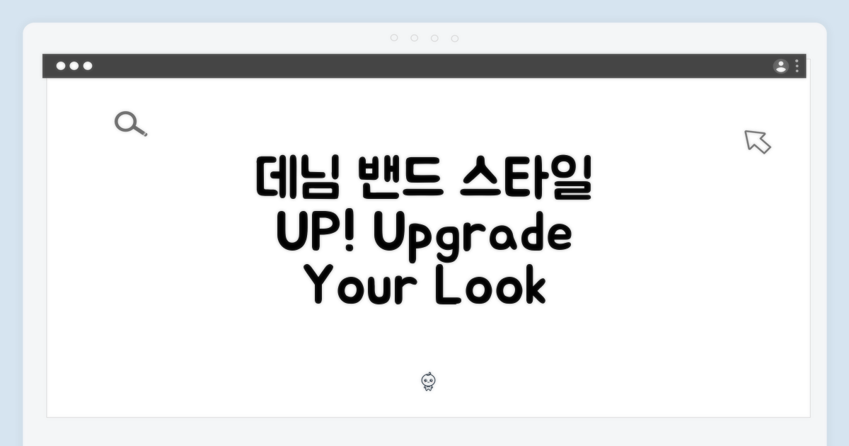 데님 스포츠 밴드로 스타일을 더하세요