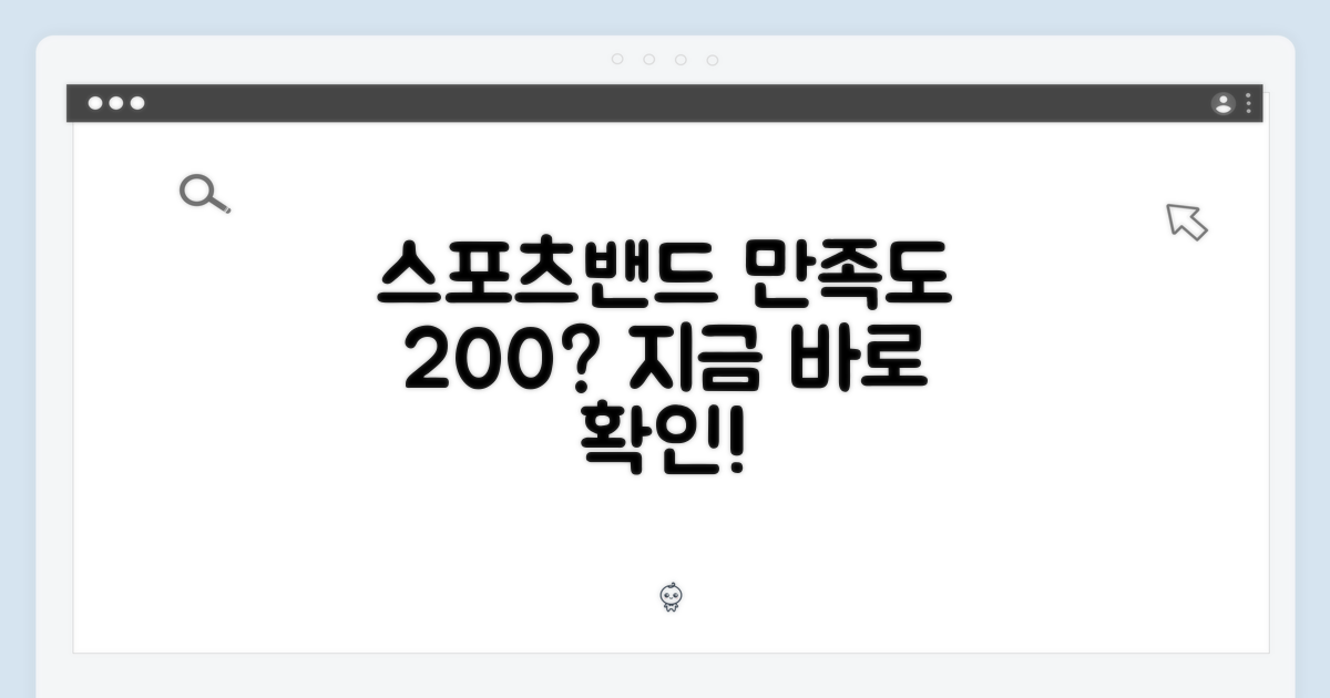 스포츠밴드, 만족도 점검