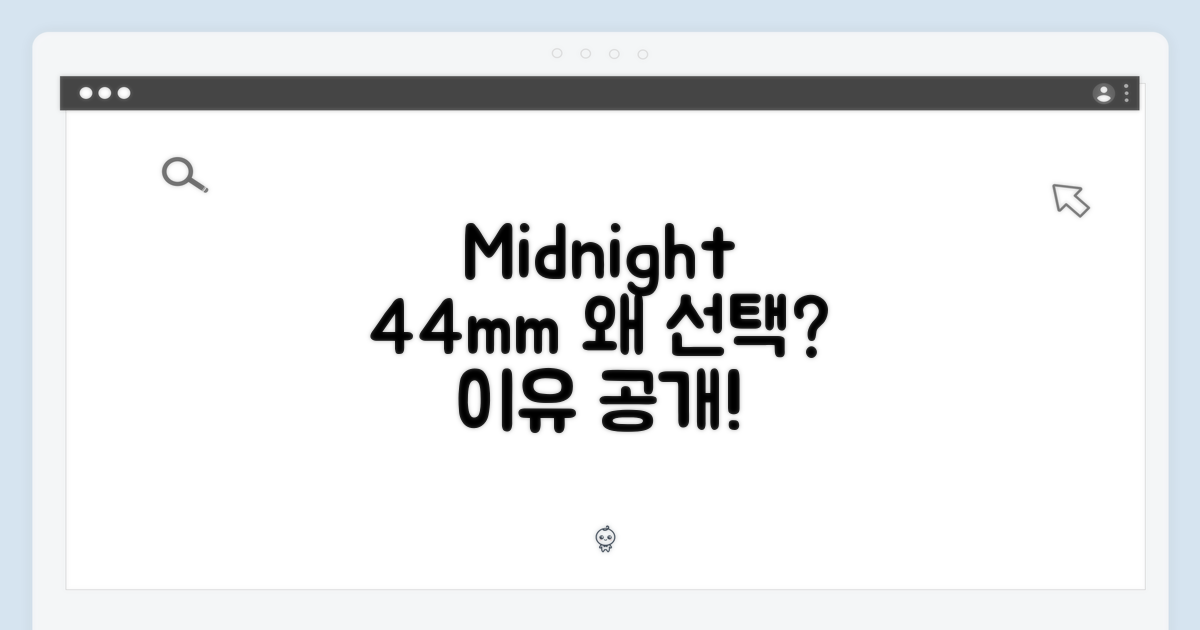 미드나잇 44mm, 왜 선택했을까?