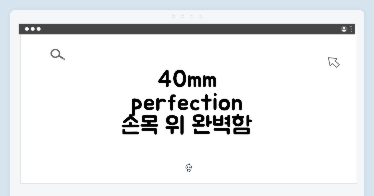 40mm: 손목 위 완벽함