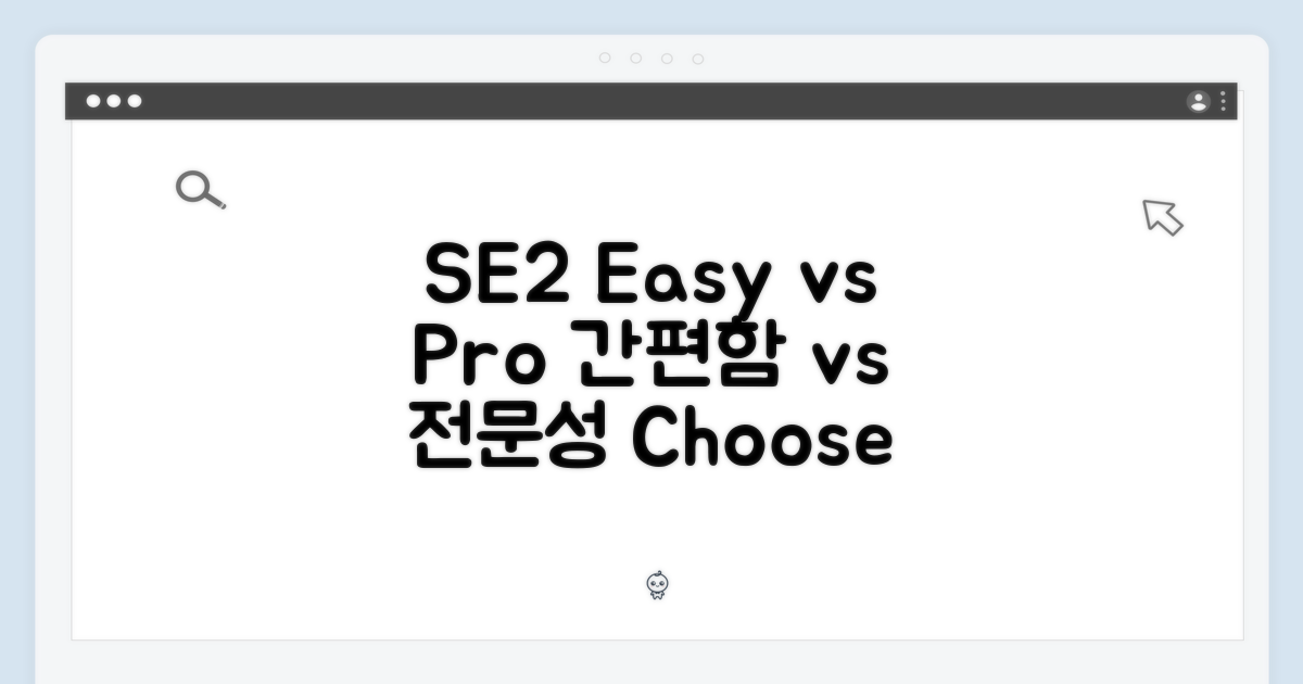 SE2: 간편함 vs. 전문성